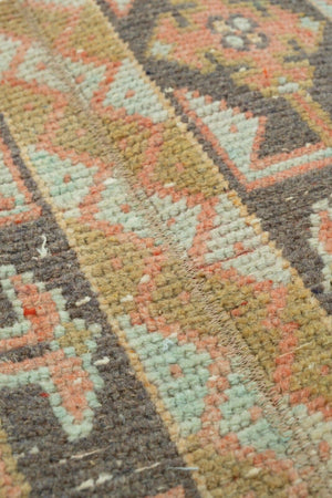 Vintage Turkish Runner Rug 1'8'' x 8'7''