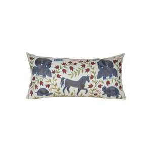 Horse Suzani Bedding Pillow Cover | 18'' x 35''