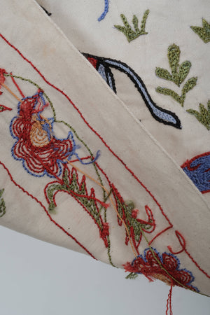 Hand-Embroidered Suzani Table Runner 1'8'' x 6'1''