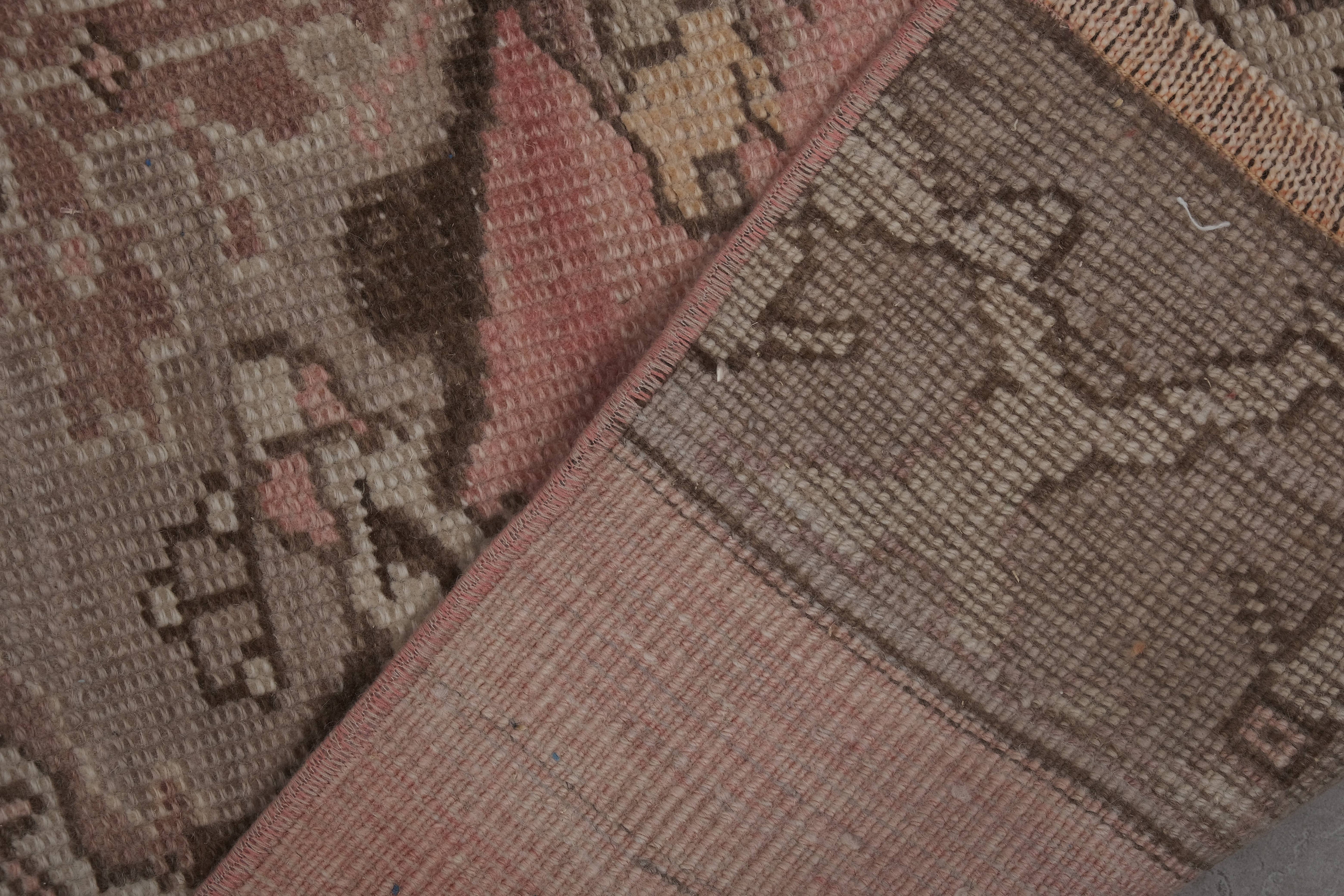 Vintage Turkish Karapinar Runner Rug 3'3'' x 21'4''
