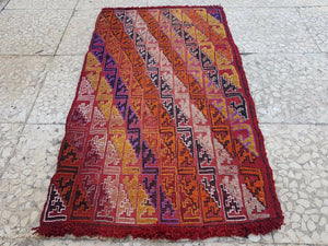 Vintage Kilim Yastik Rug 20'' x 34''
