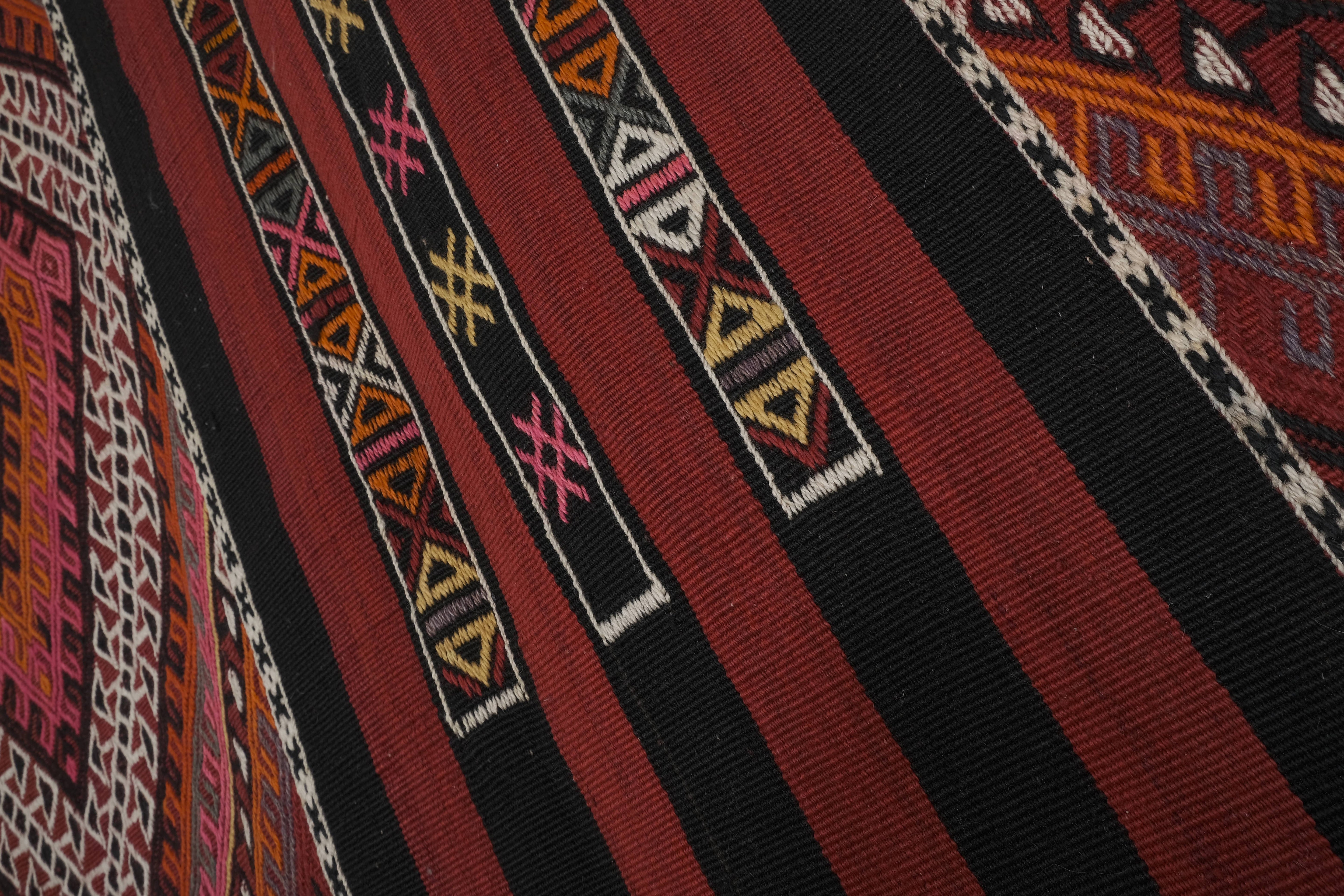 Vintage Turkish Kilim Runner 4'8'' x 14'7''
