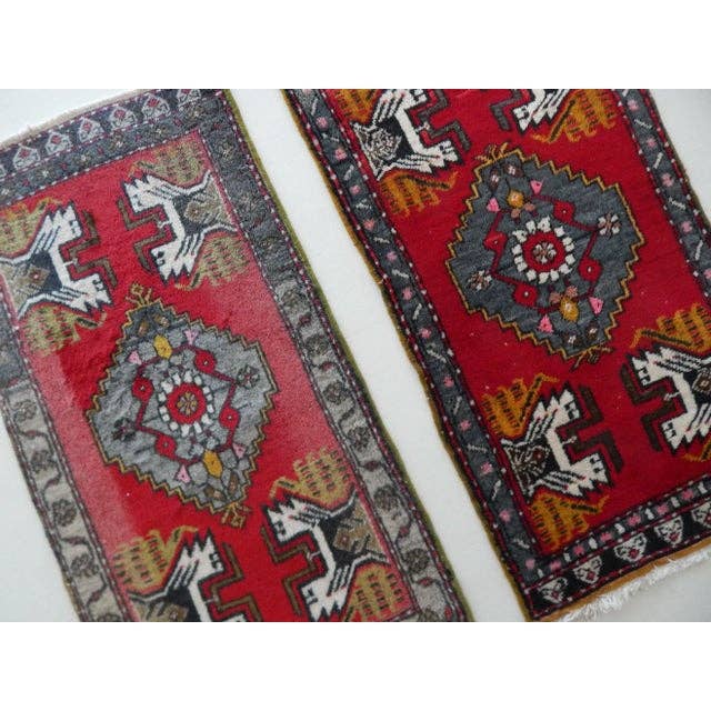 Vintage Turkish Yastik Rugs Set of 2 | 21'' x 41''