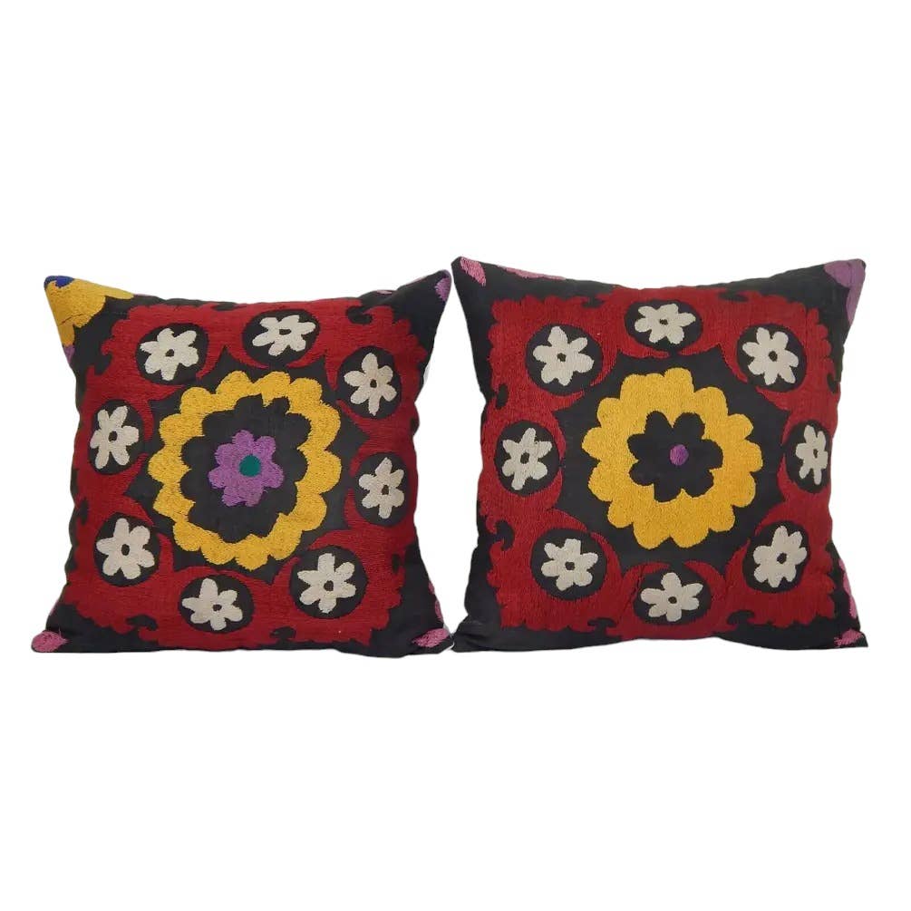 Suzani Pillow Cover Set of 2 | 16'' x 16''