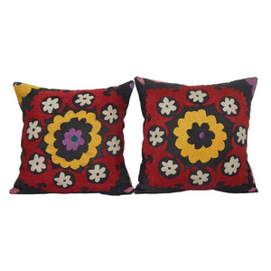 Suzani Pillow Cover Set of 2 | 16'' x 16''