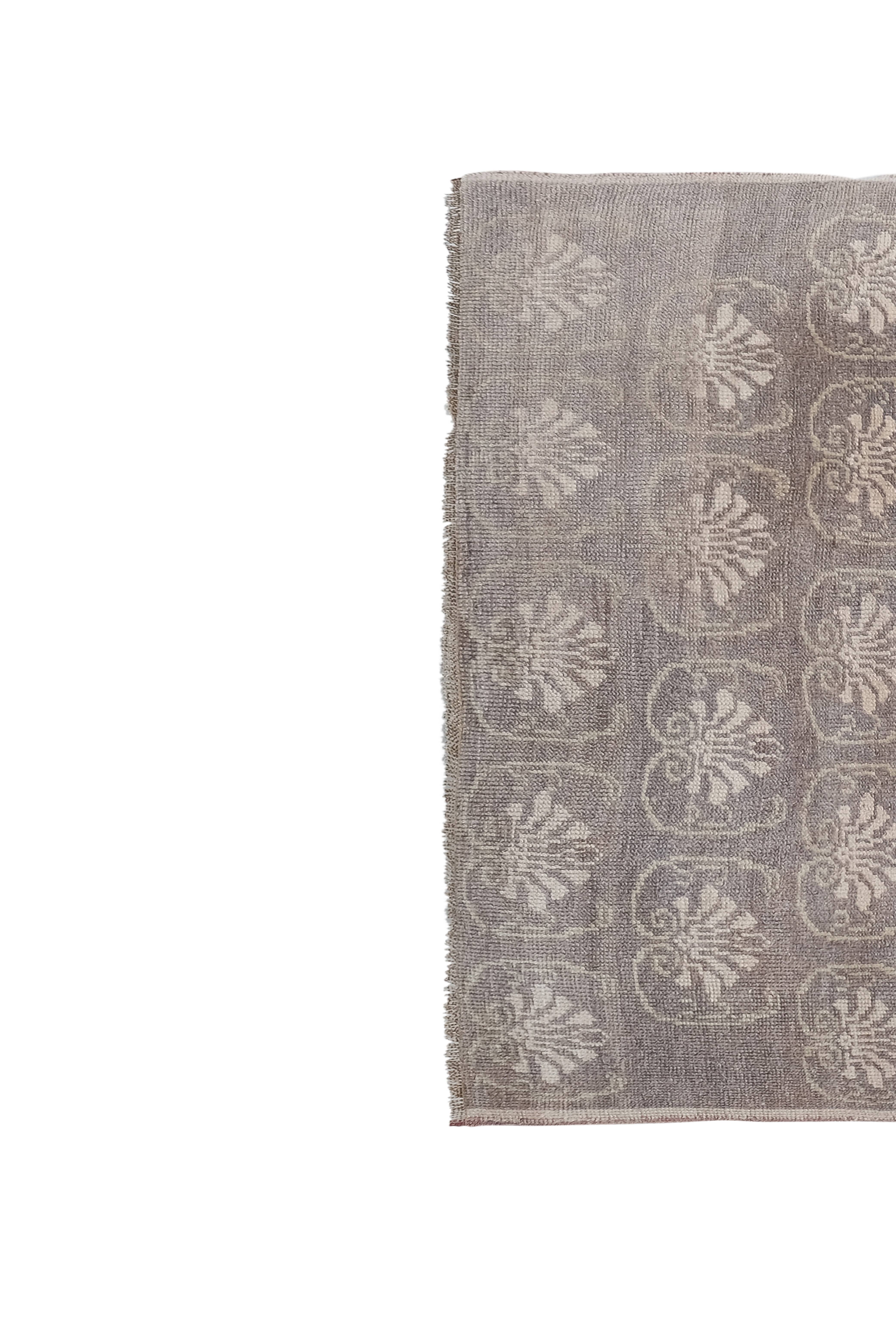 Vintage Turkish Karapinar Rug 3'7'' x 7'3''