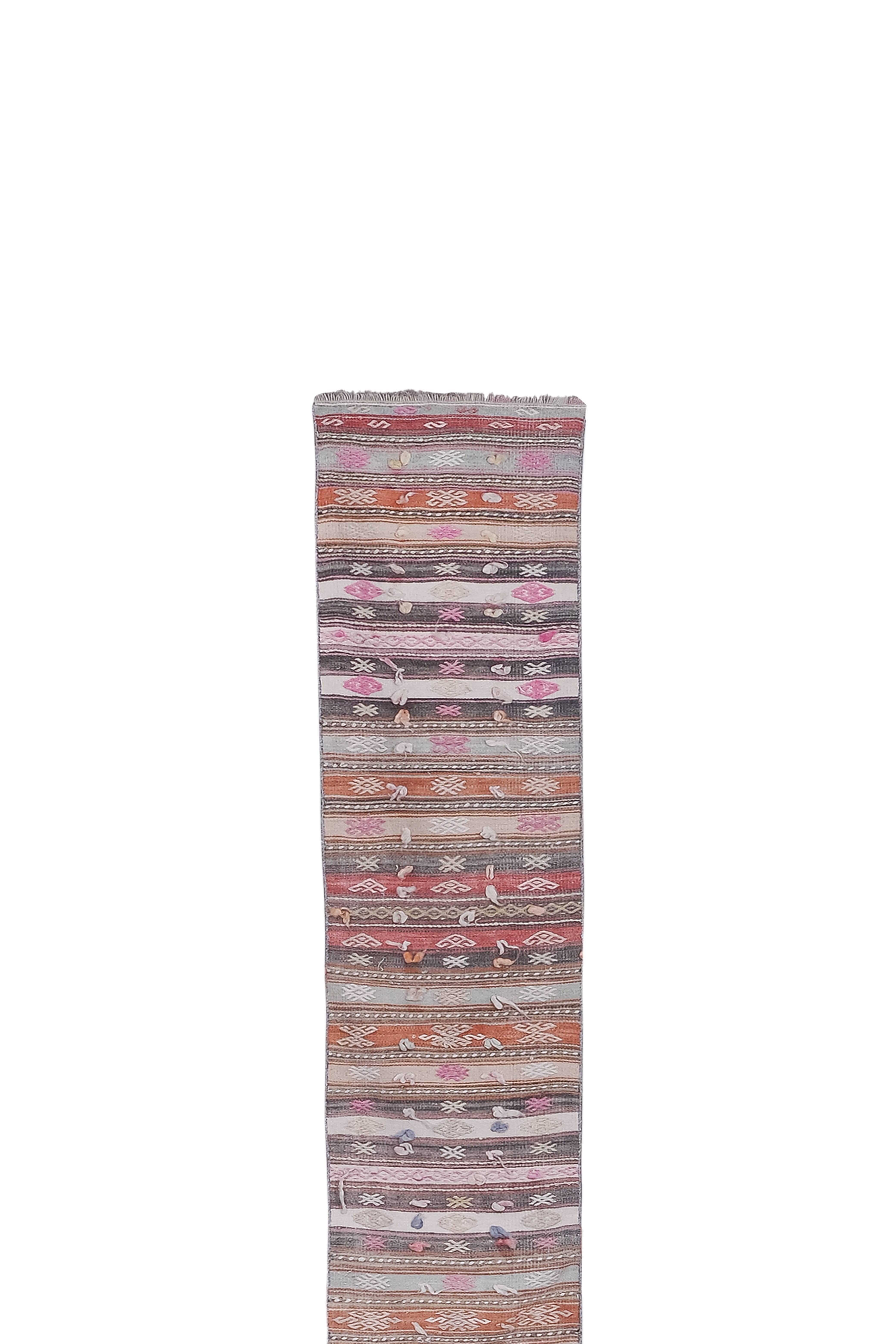 Vintage Turkish Kilim Runner 1'9'' x 23'1''