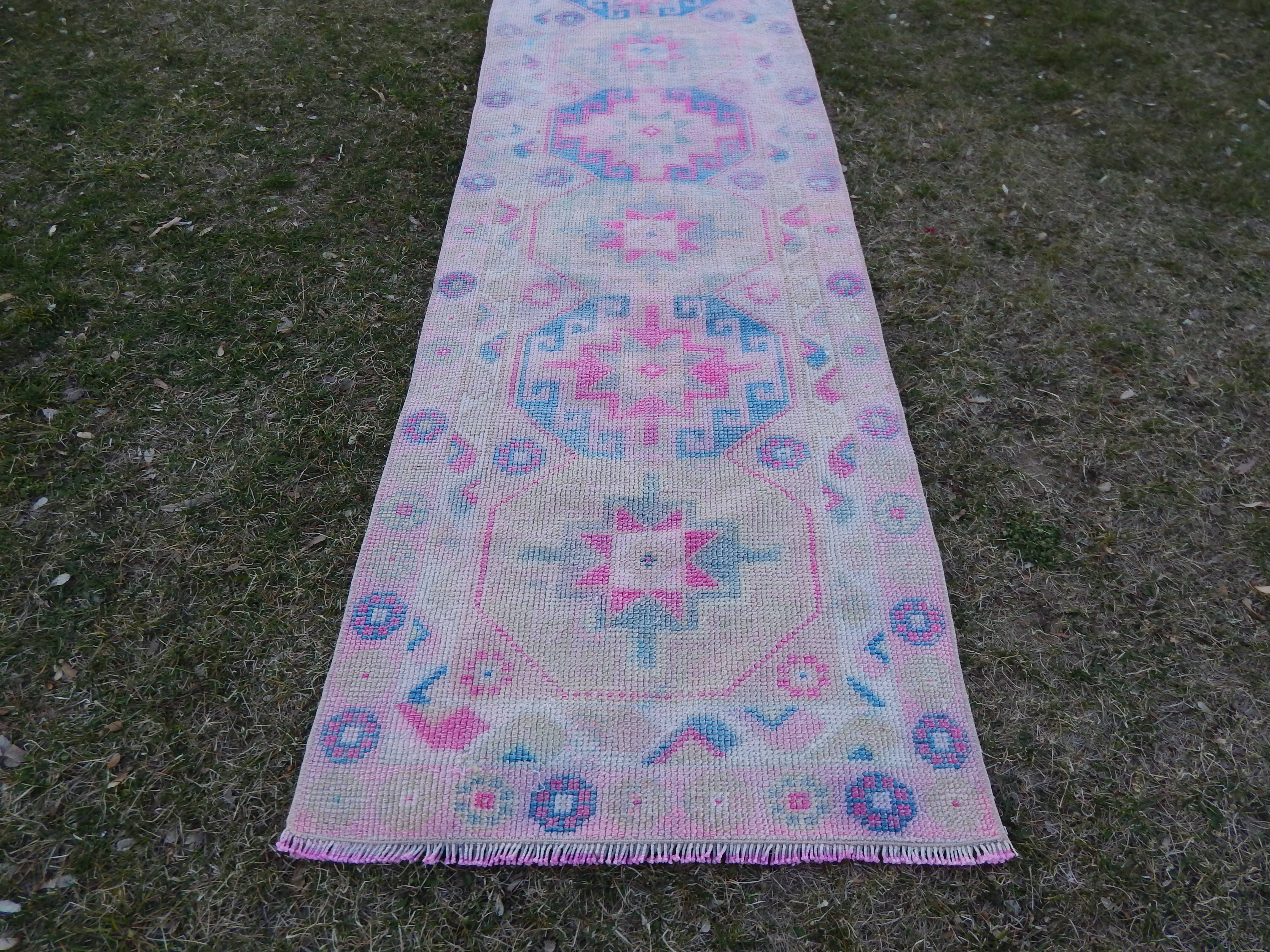 Vintage Herki Runner Rug 2'7'' x 11'11''