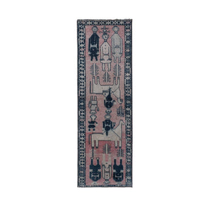 Vintage Turkish Runner Rug 3'4'' x 10'5''