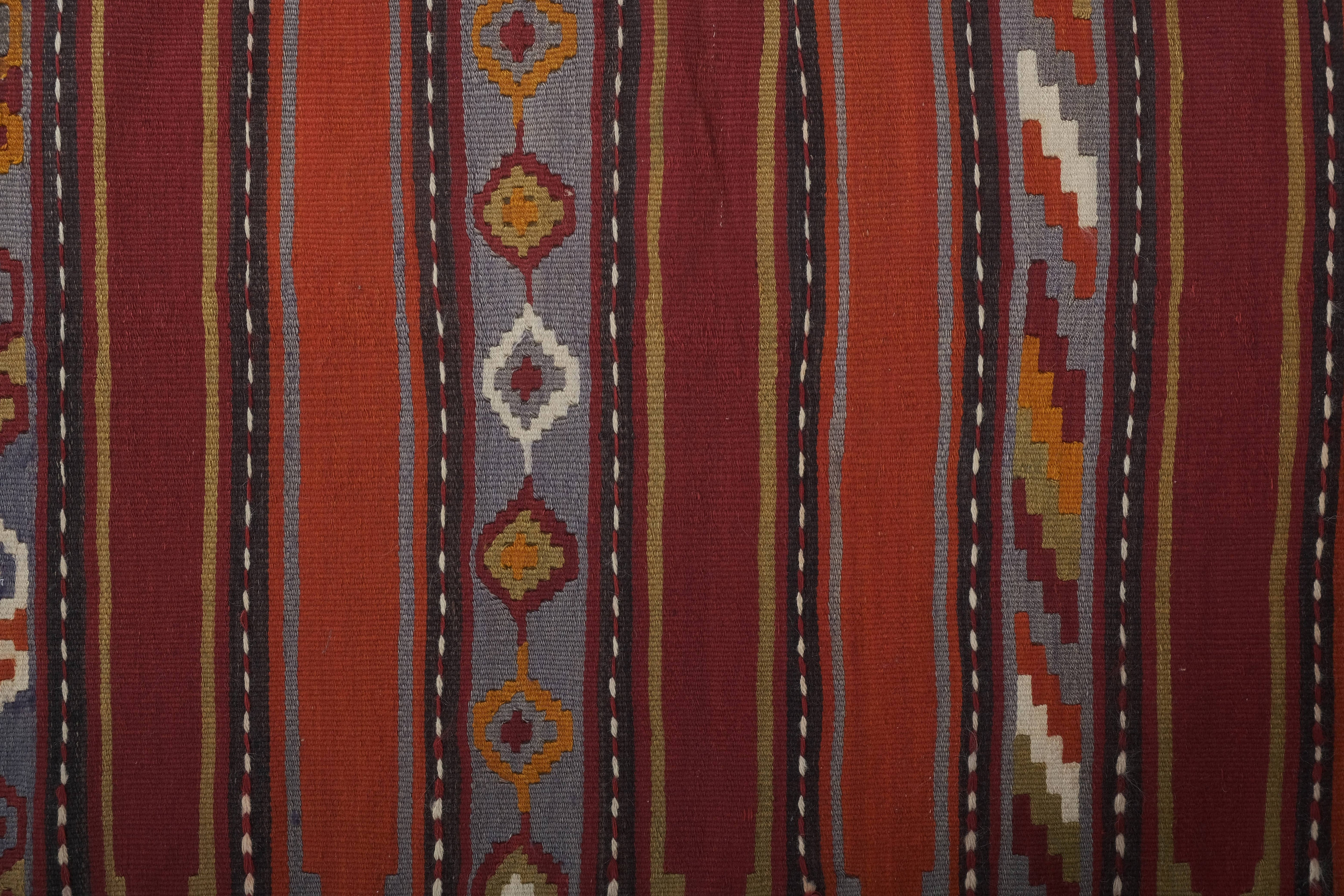 Vintage Turkish Kilim Runner 2'5'' x 22'6''