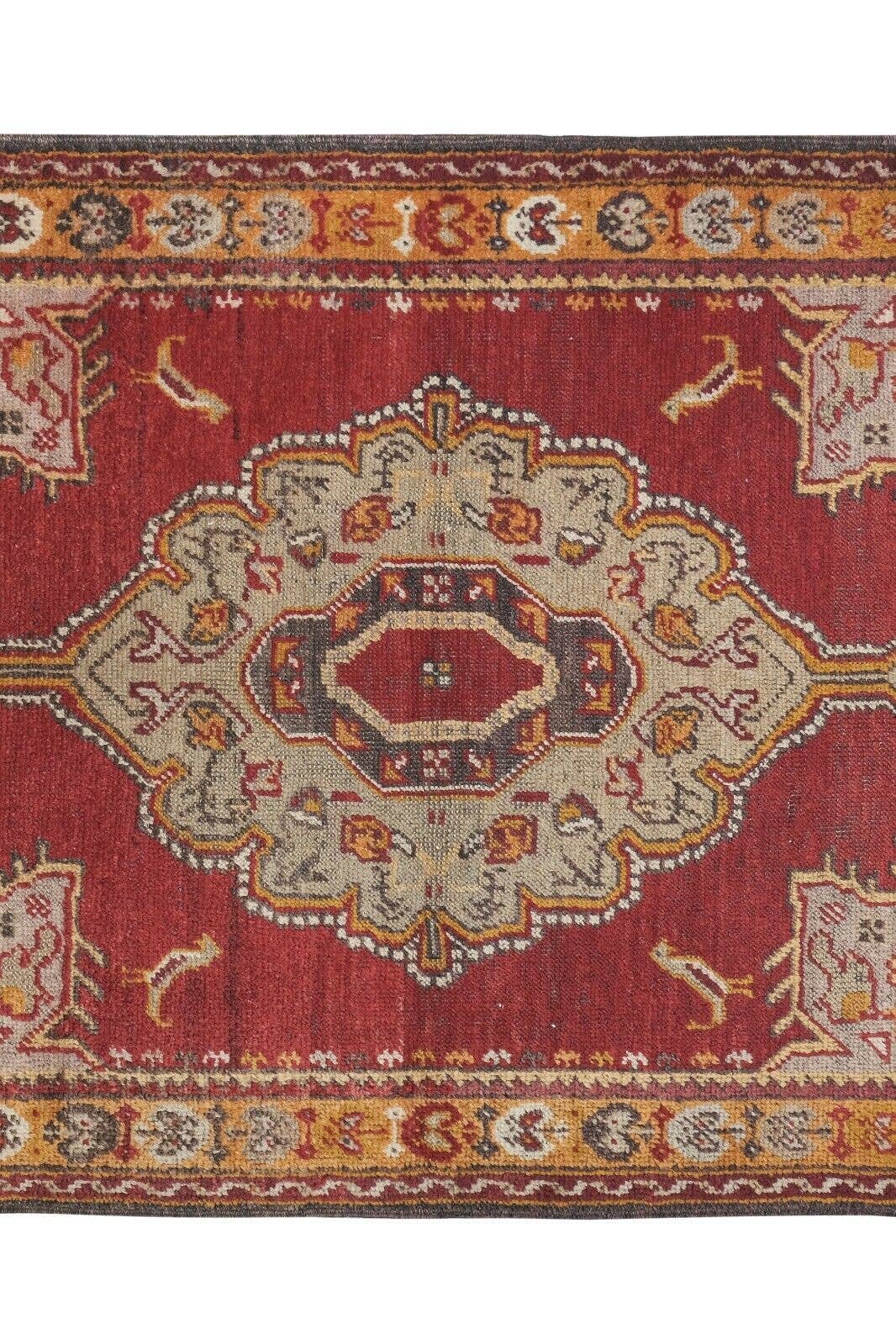 Vintage Turkish Rug 3' x 4'4''