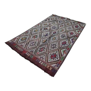 Vintage Turkish Kilim Rug 5'3'' x 8'6''