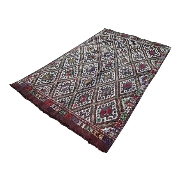 Vintage Turkish Kilim Rug 5'3'' x 8'6''