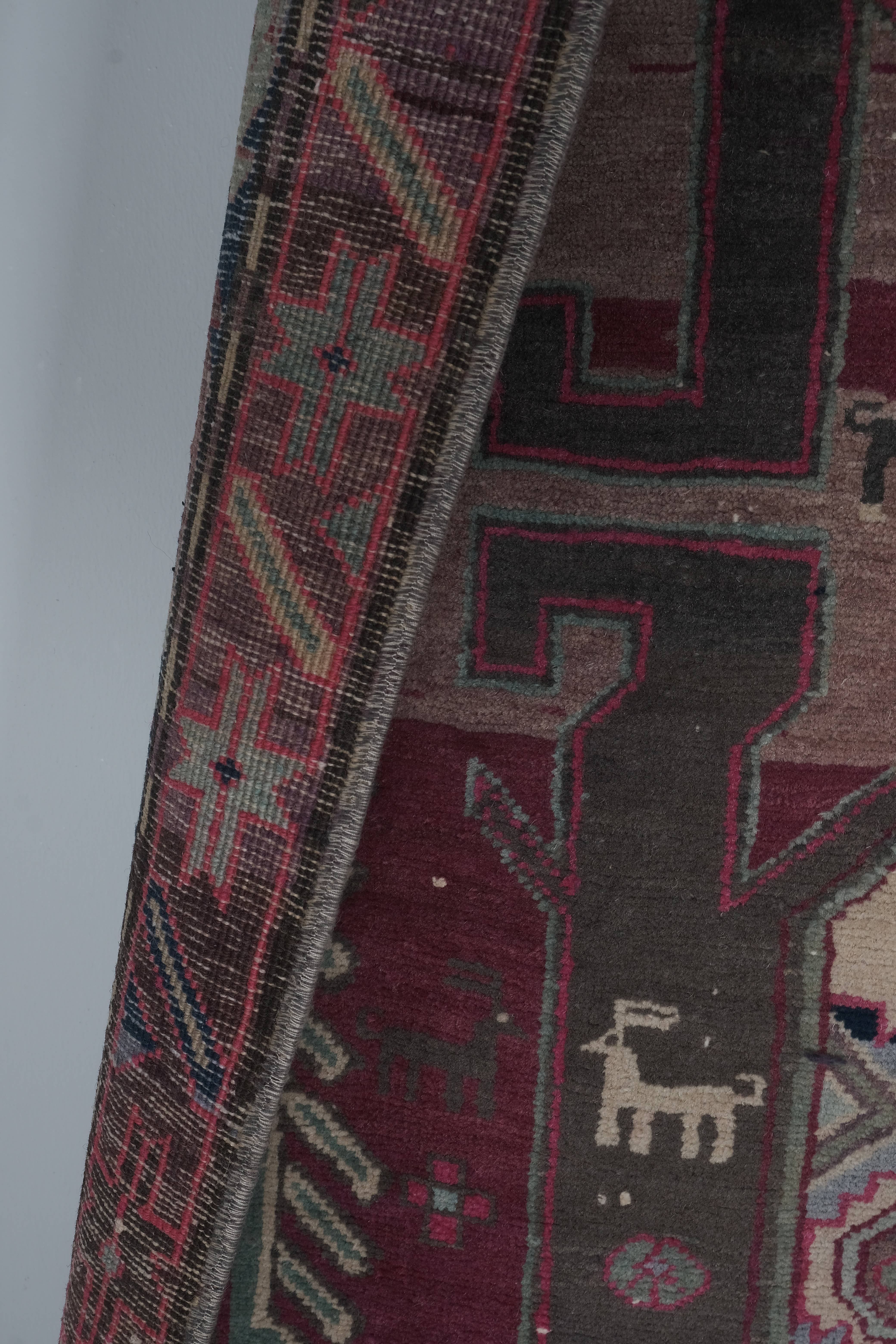 Vintage Caucasian Runner Rug 3'9'' x 10'6''