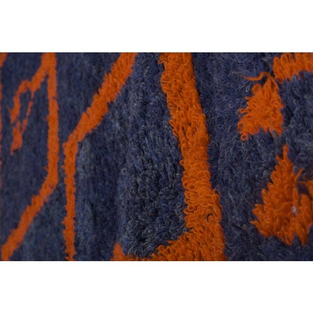 Vintage Turkish Shaggy Rug 6' x 6'2''