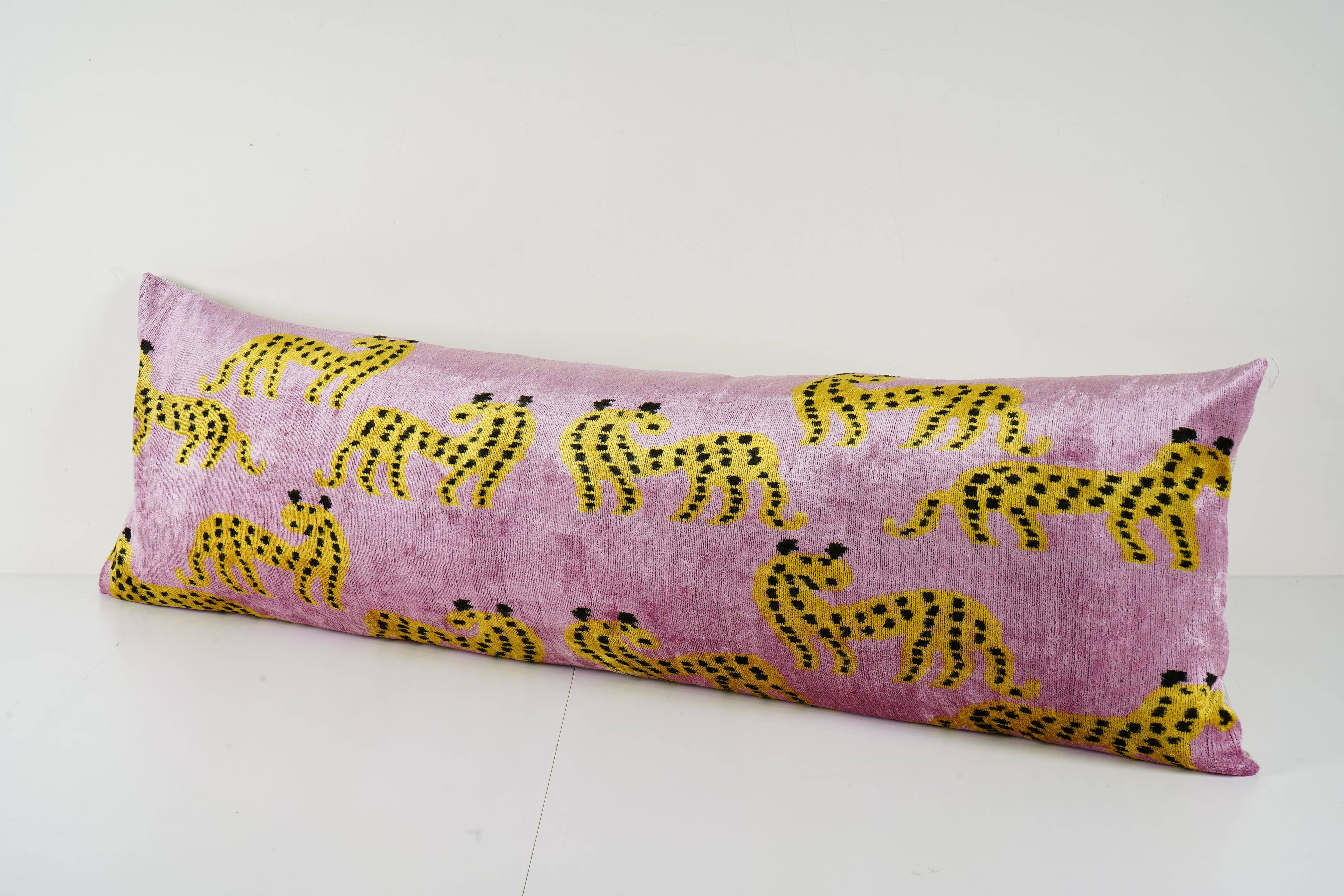 Silk Ikat Velvet Pillow Cover | 16'' x 48''