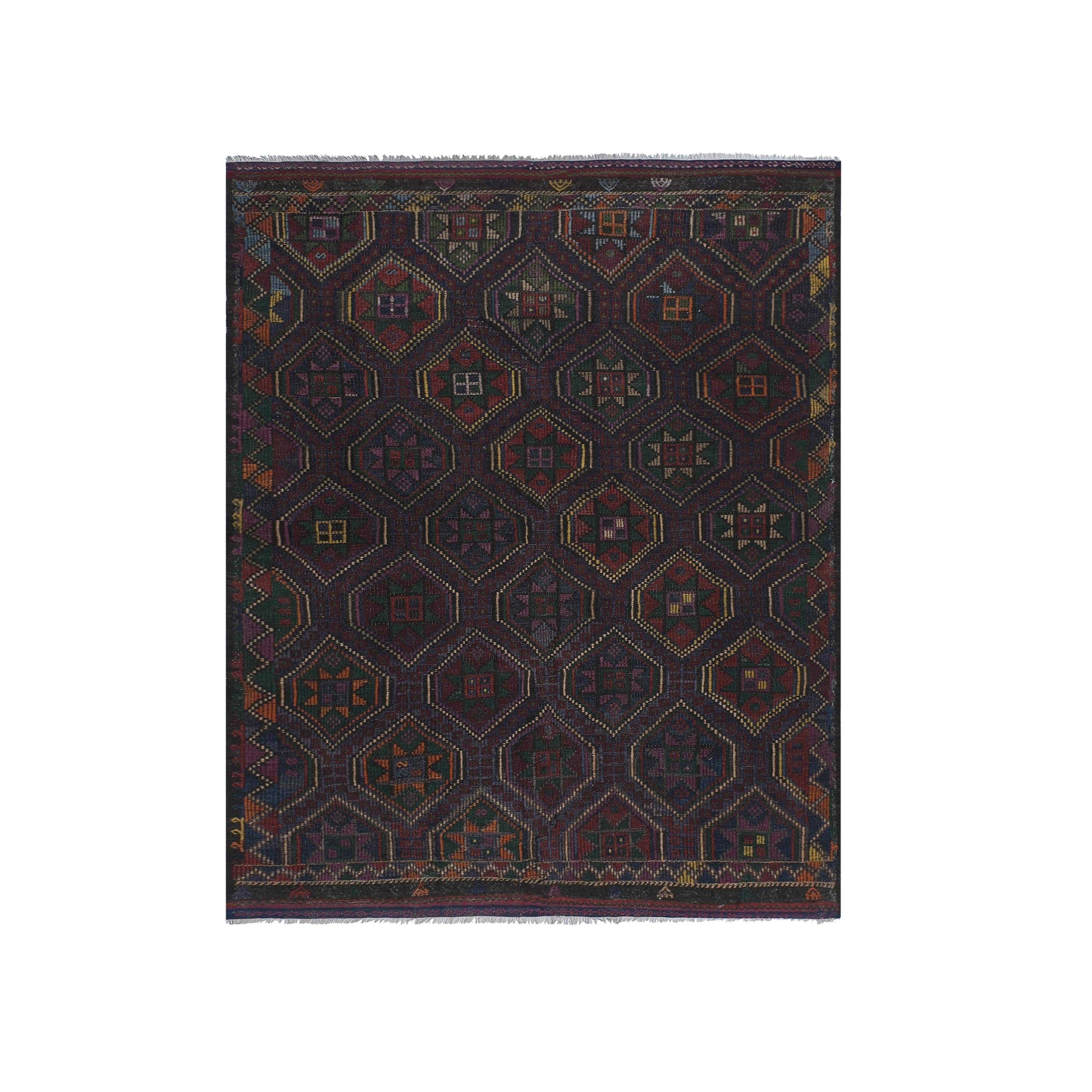 Vintage Turkish Kilim Rug 7'5'' x 9'6''