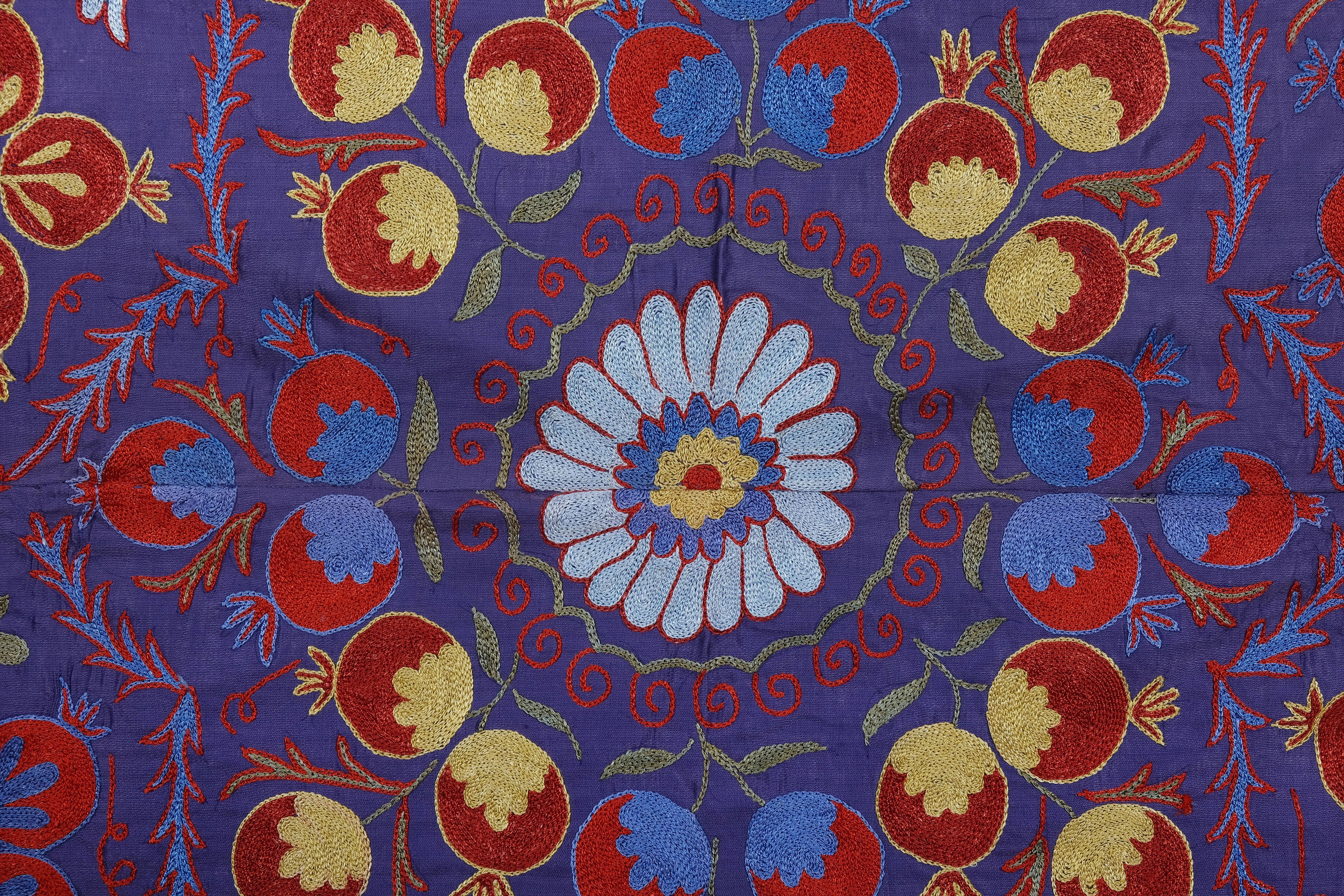 Silk Suzani Wall Hanging & Bedspread | 3'5'' x 6'4''