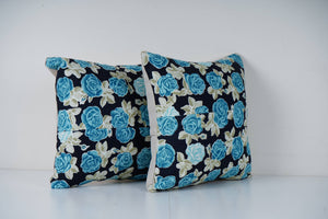 Uzbek Roller Printed Pillow Cover Set of 2 | 16'' x 16''