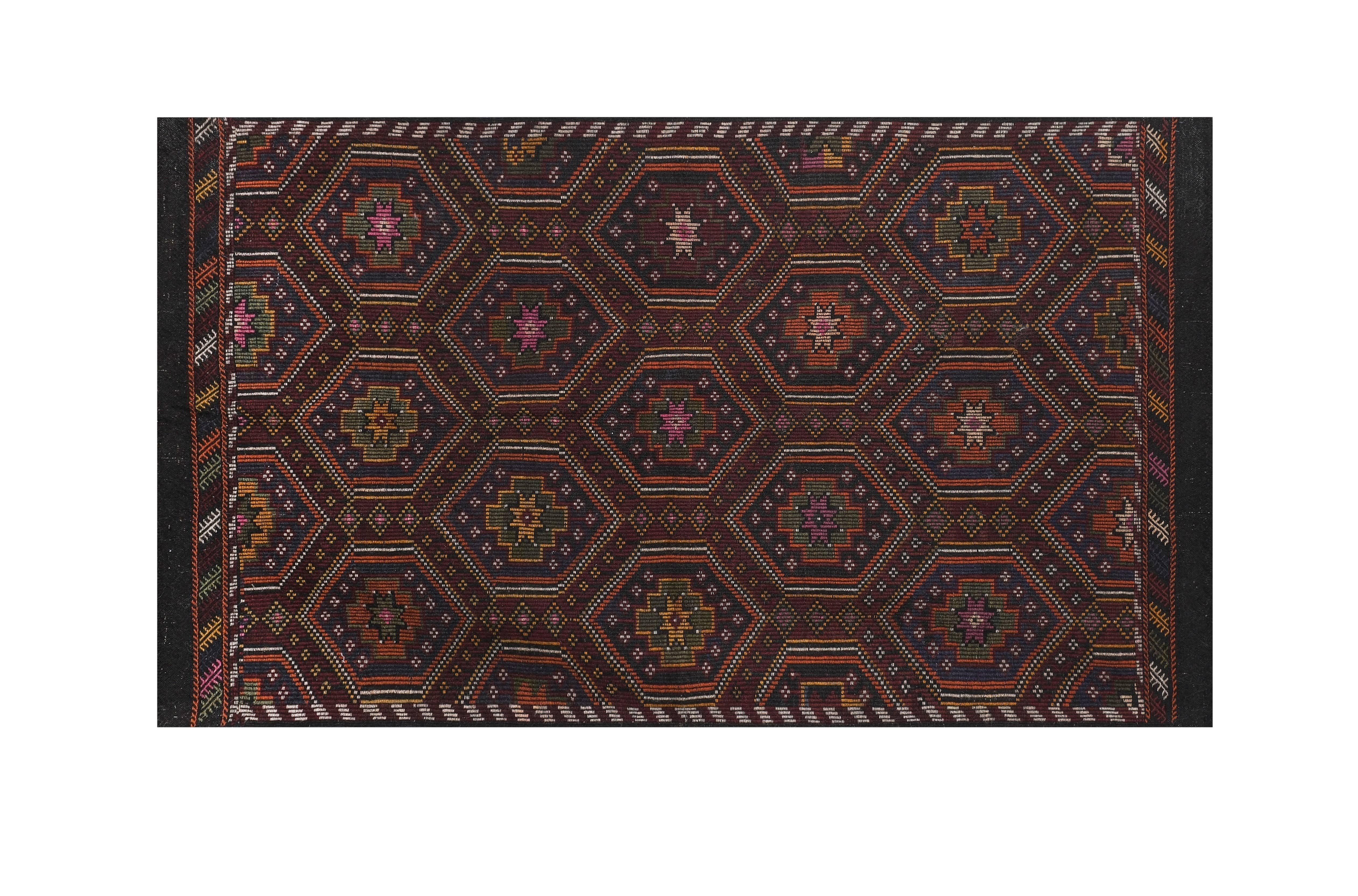 Vintage Turkish Kilim Rug 5'7'' x 9'7''