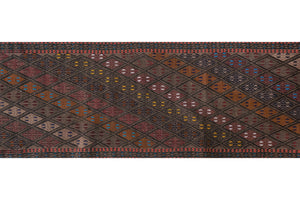 Vintage Turkish Kilim Runner 2'2'' x 16'1''