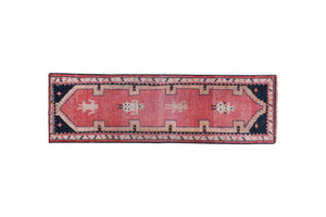 Vintage Turkish Runner Rug 3'2'' x 10'