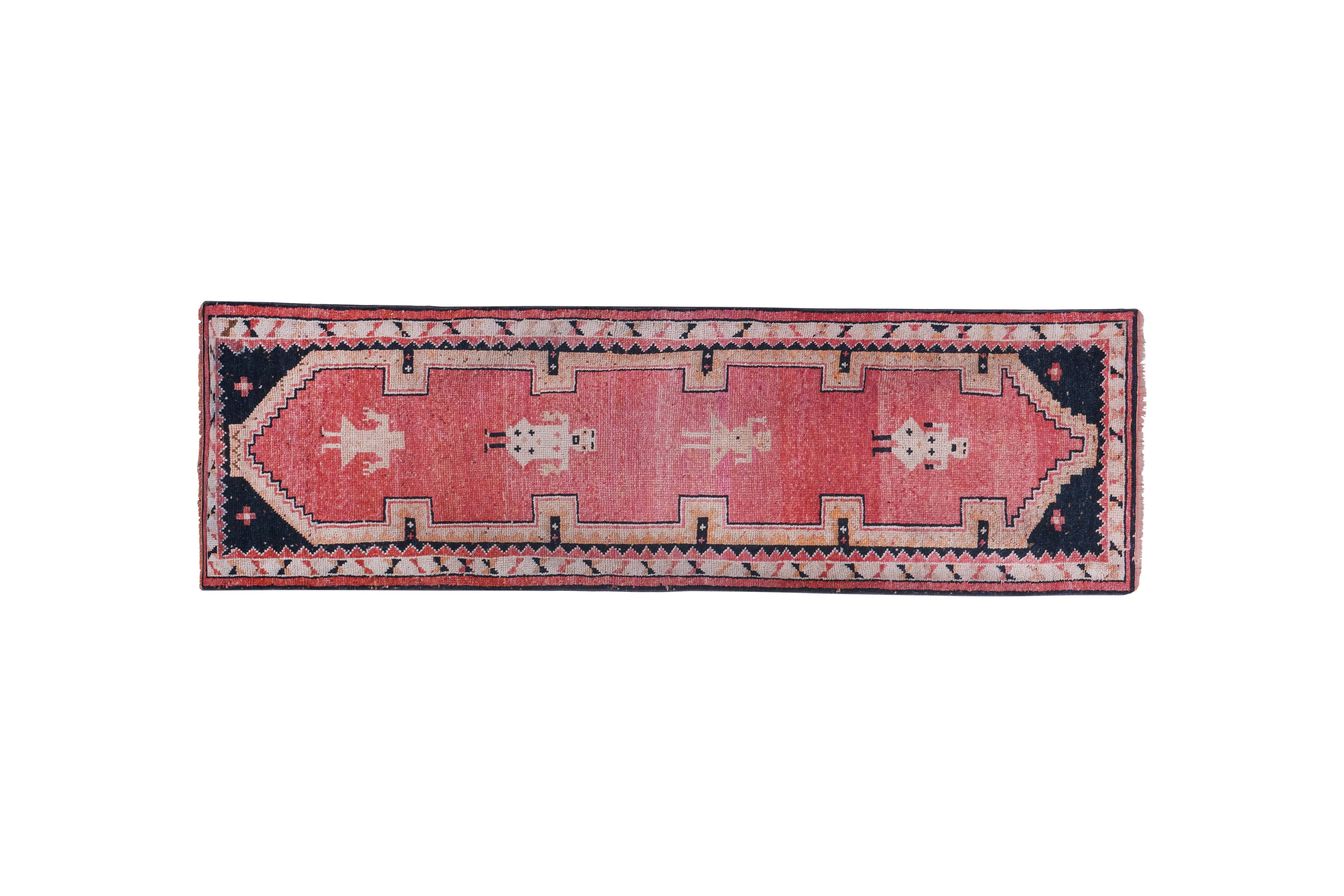Vintage Turkish Runner Rug 3'2'' x 10'