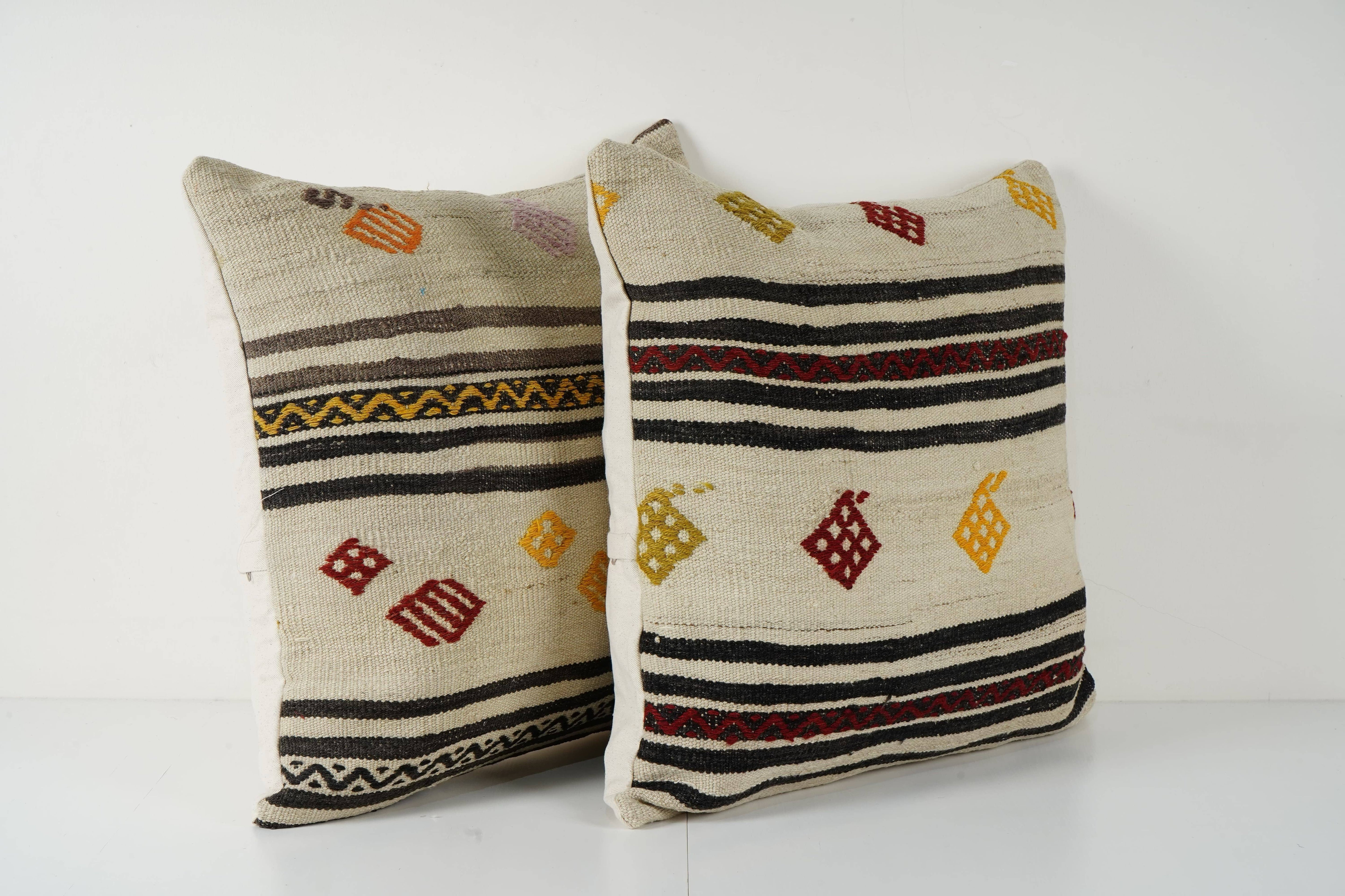 Kilim Pillow Cover Set of 2 | 24'' x 24''