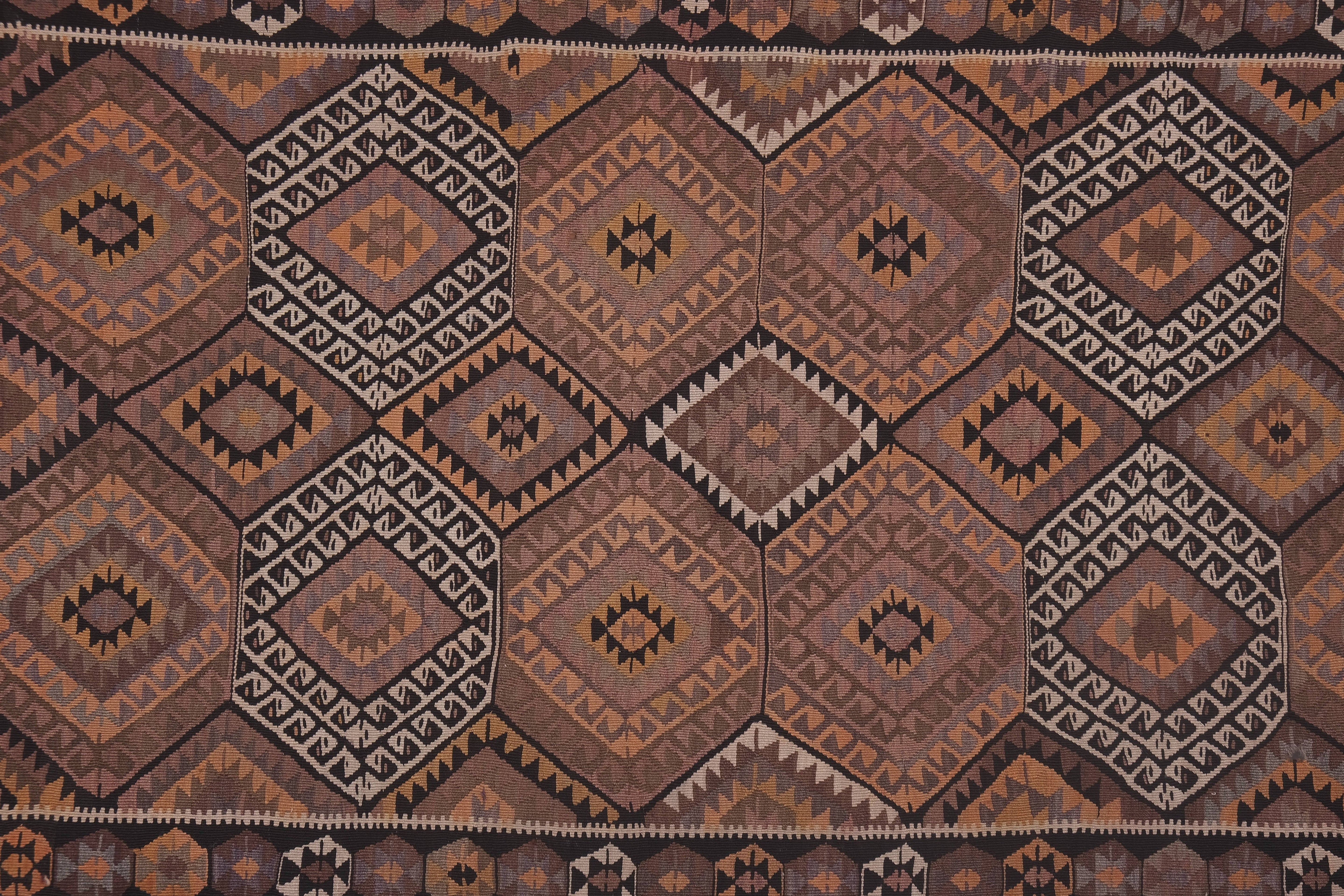 Vintage Kars Kilim Rug 4'4'' x 11'10''