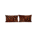 Lion Silk Ikat Velvet Pillow Cover Set of 2 | 16'' x 50''