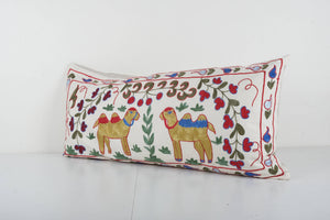 Camel Suzani Bedding Pillow Cover | 18'' x 38''