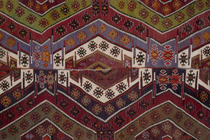 Vintage Turkish Kilim Runner 2'6'' x 12'6''