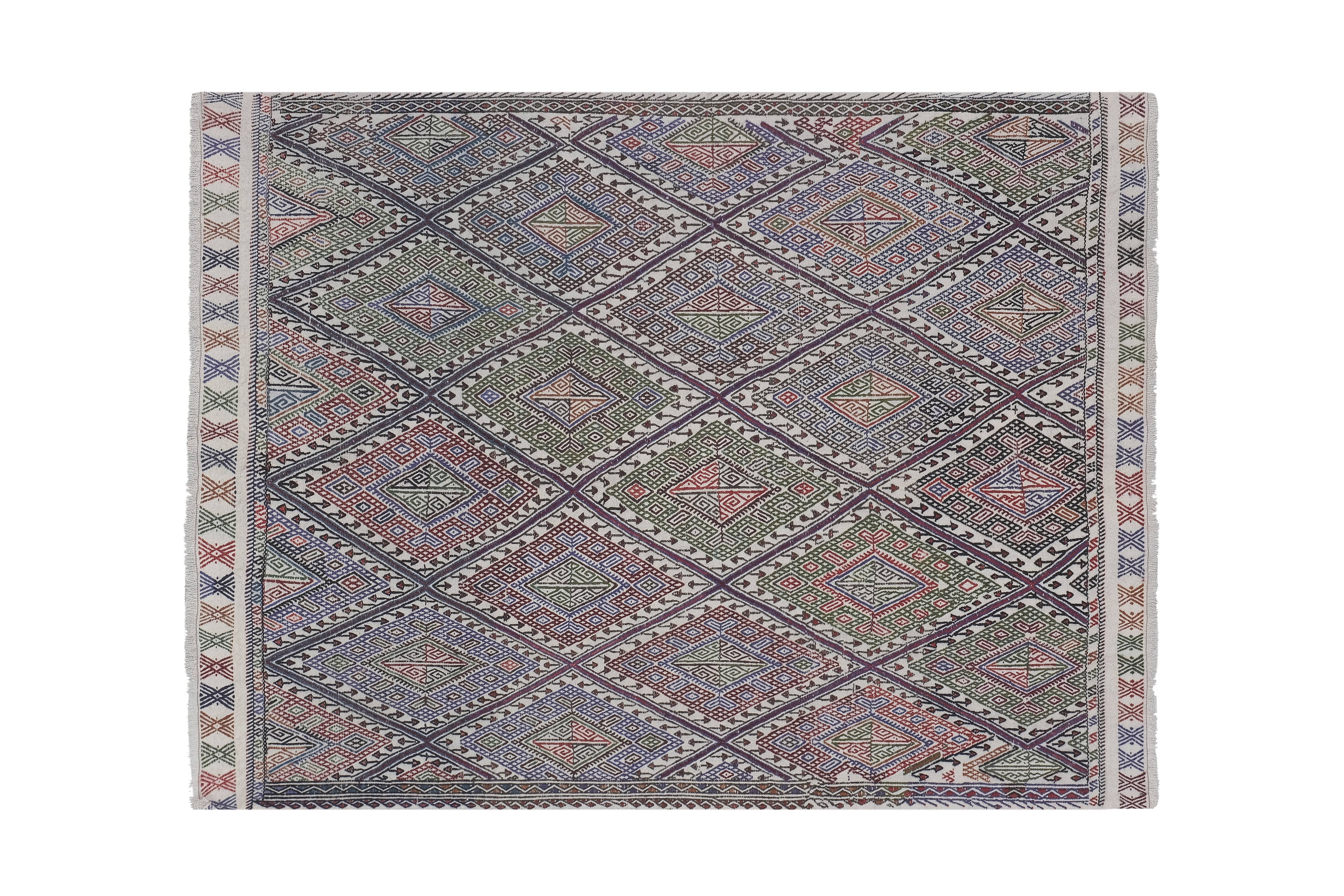 Vintage Turkish Cicim Rug 4'11'' x 6'5''