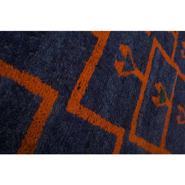 Vintage Turkish Shaggy Rug 6' x 6'2''