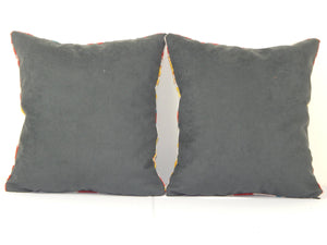 Silk Ikat Velvet Pillow Cover Set of 2 | 16'' x 16''