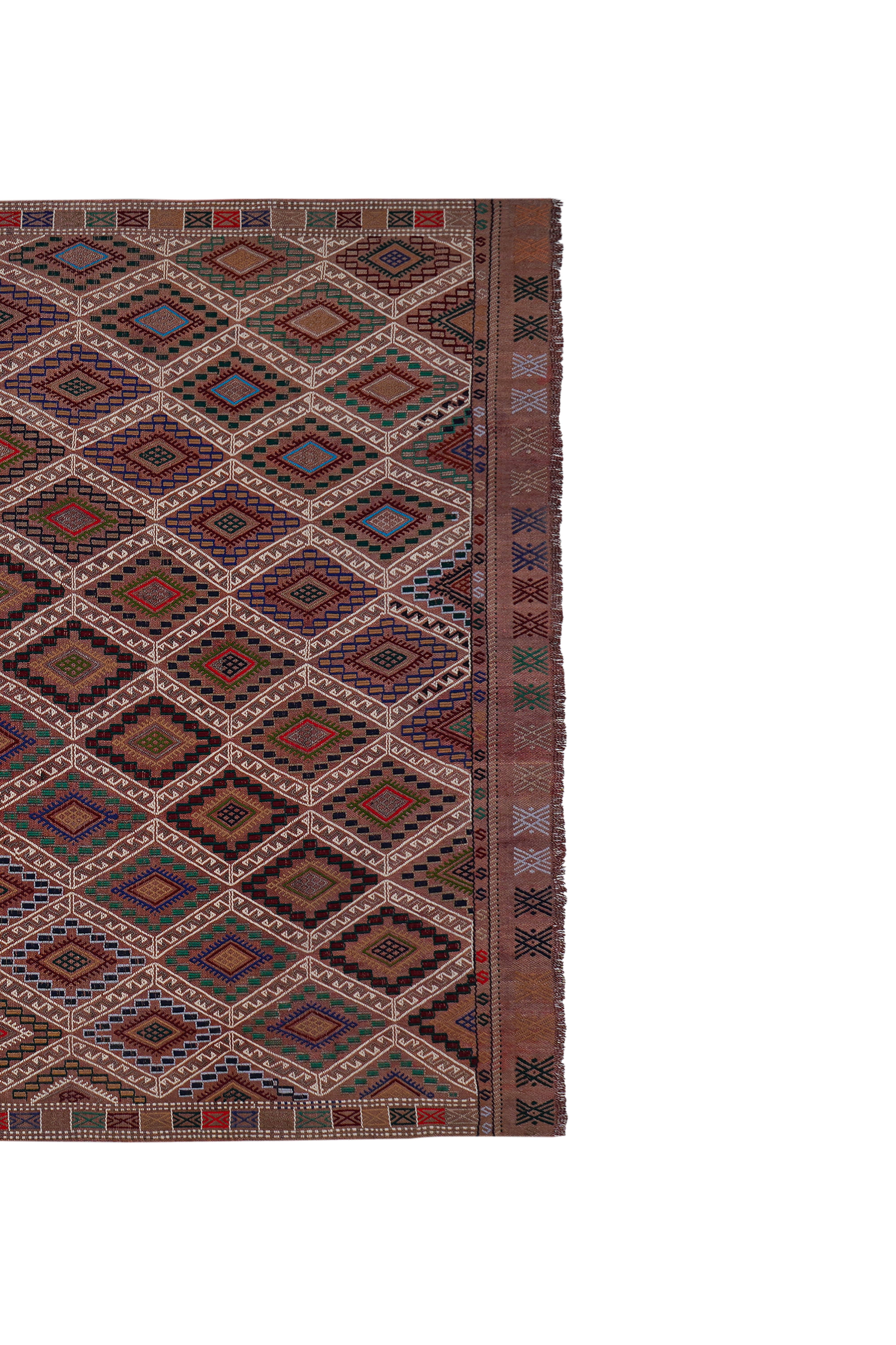 Vintage Turkish Kilim Rug 5'6'' x 8'5''