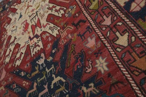 Vintage Turkish Anatolian Soumac Runner Rug 4'5'' x 9'8''