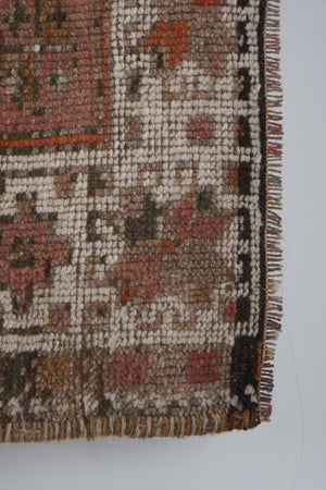 Vintage Kurdish Runner Rug 4'4'' x 8'7''