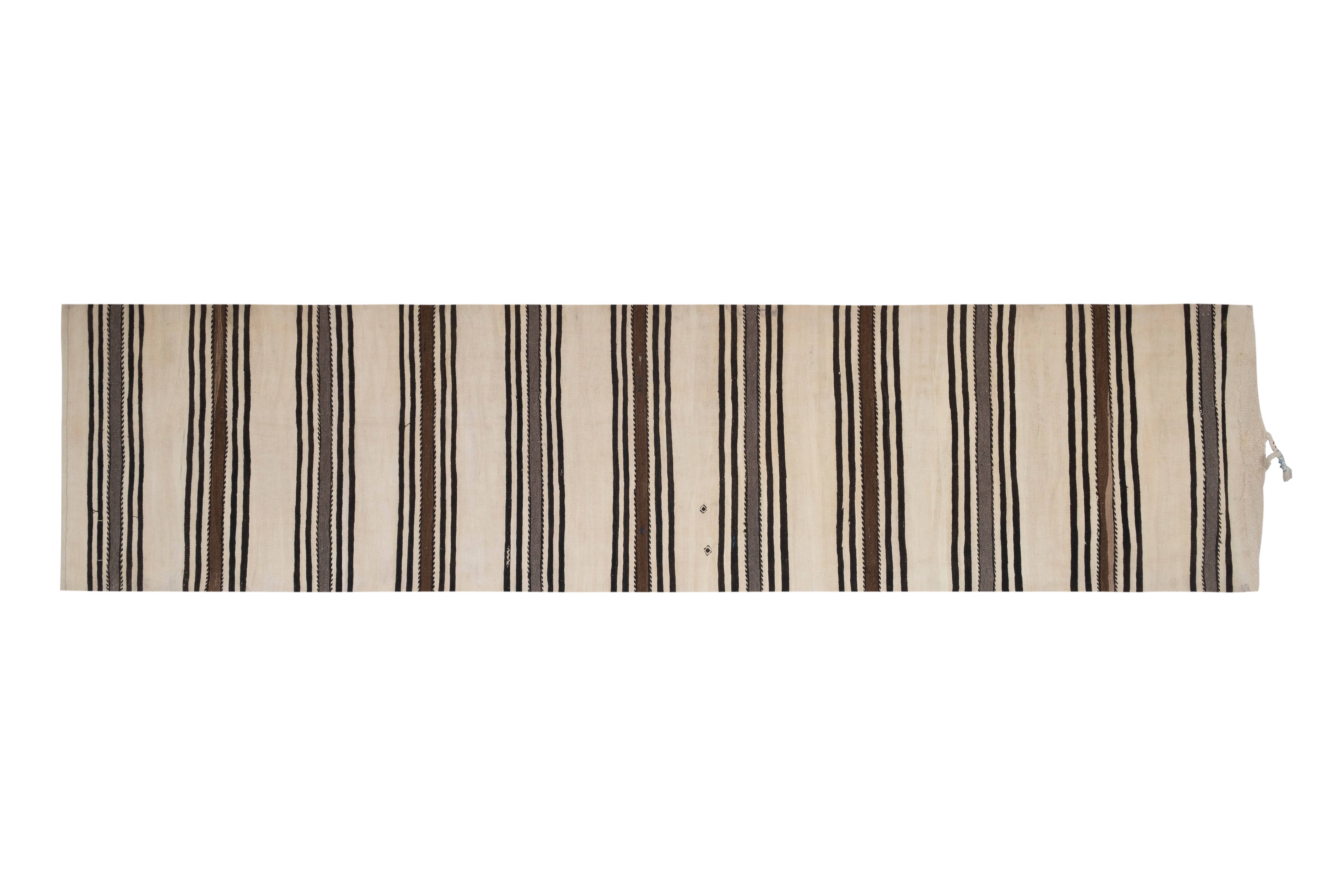 Vintage Turkish Kilim Runner 3'10'' x 14'11''
