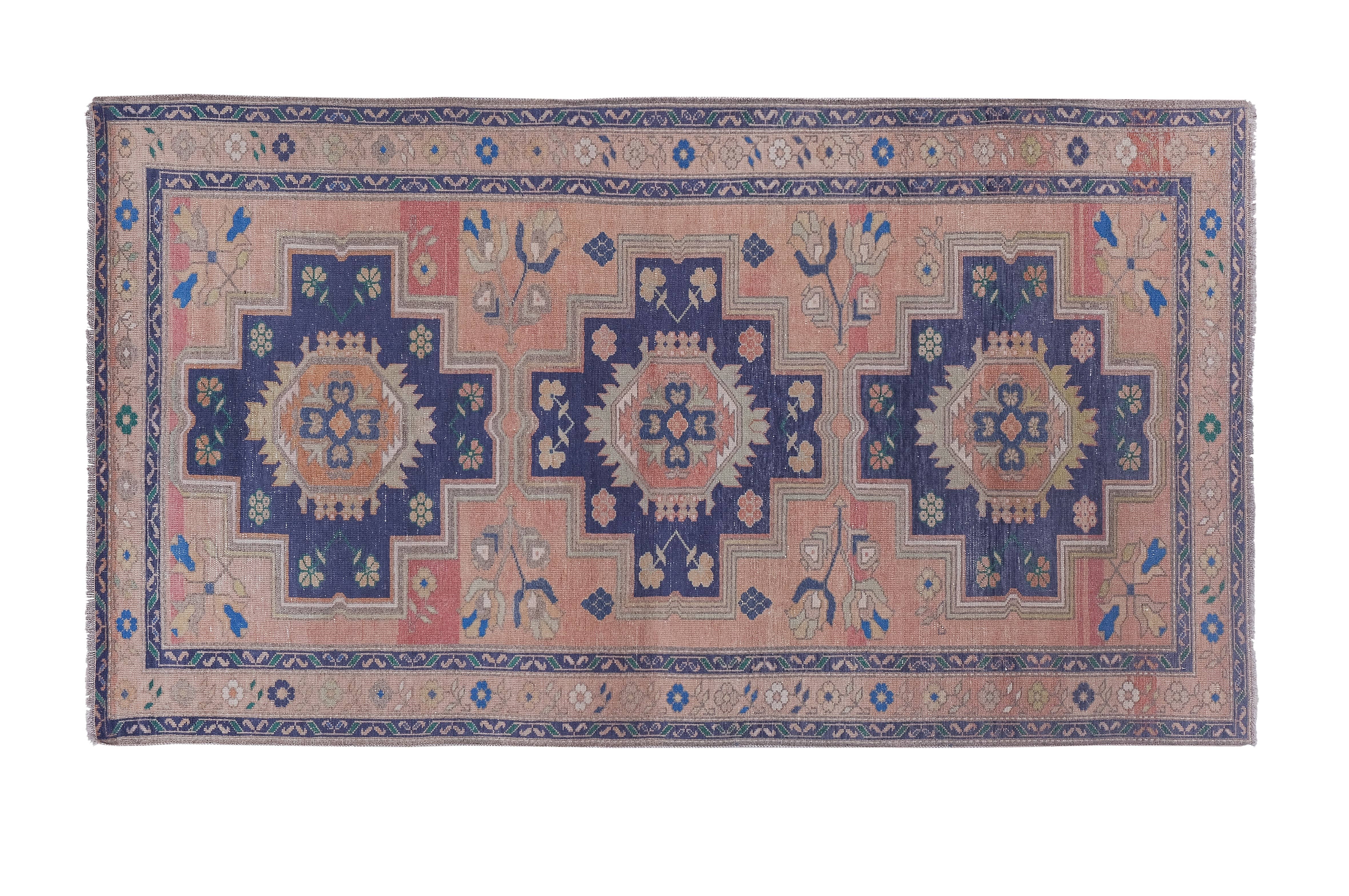 Vintage Caucasian Rug 4'9'' x 8'7''