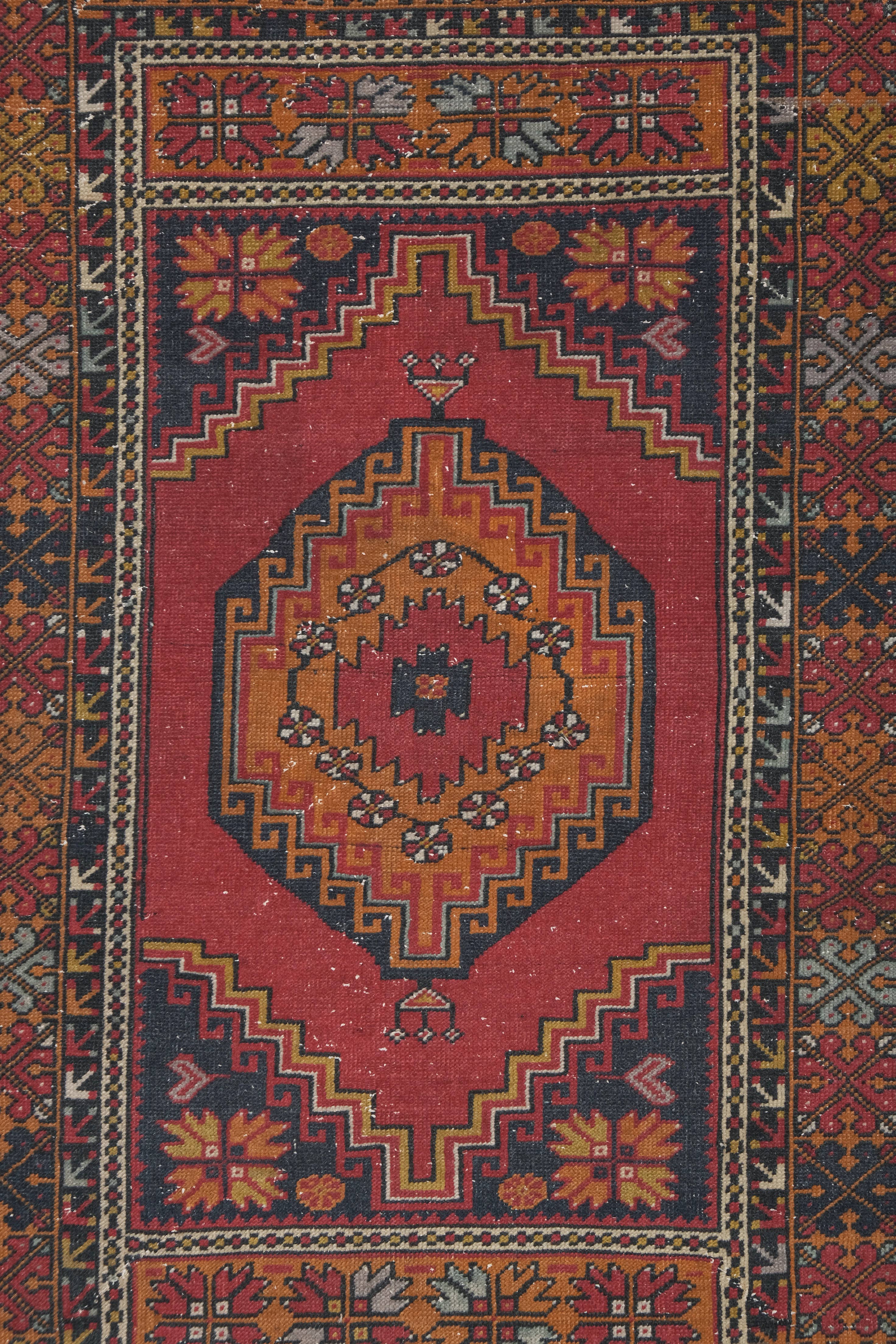 Vintage Turkish Anatolian Rug 3'7'' x 5'5''