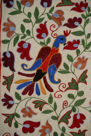 Bird Suzani Wall Hanging & Tablecloth | 18'' x 33''