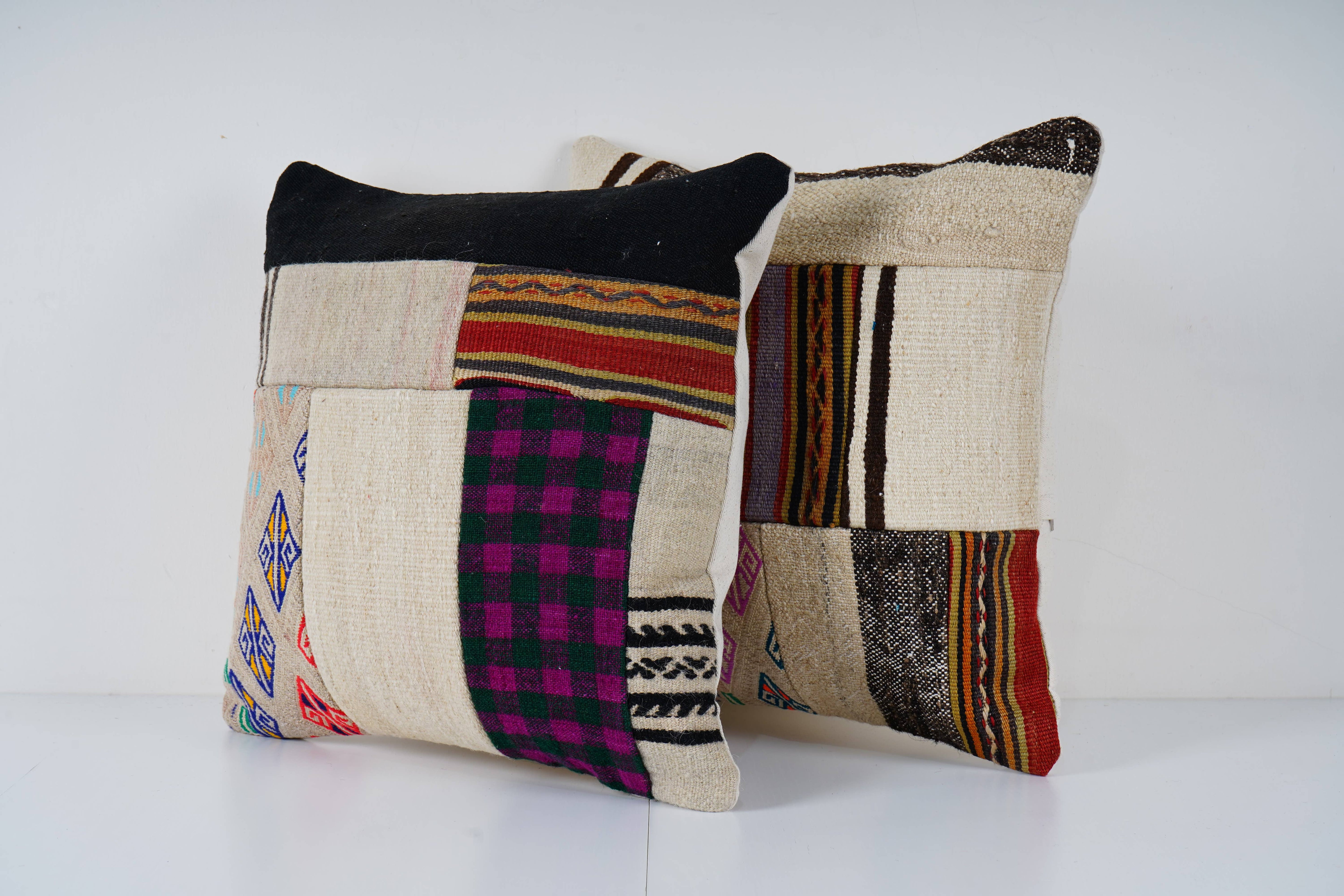 Kilim Patchwork Pillow Cover | 20'' x 20''