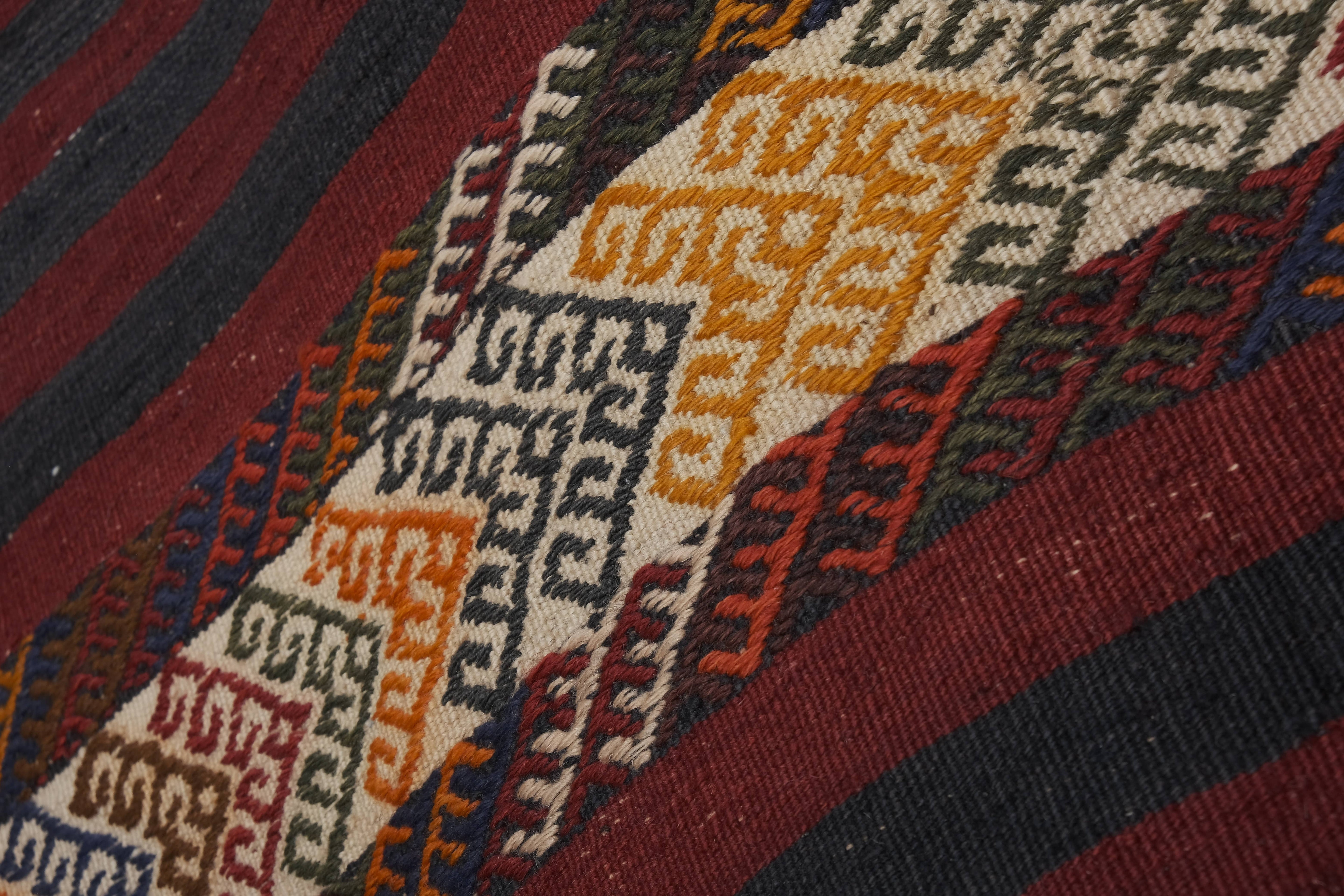 Vintage Turkish Kilim Runner 2'5'' x 20'8''