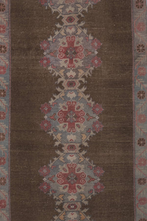 Vintage Turkish Karapinar Runner Rug 3'8'' x 8'11''