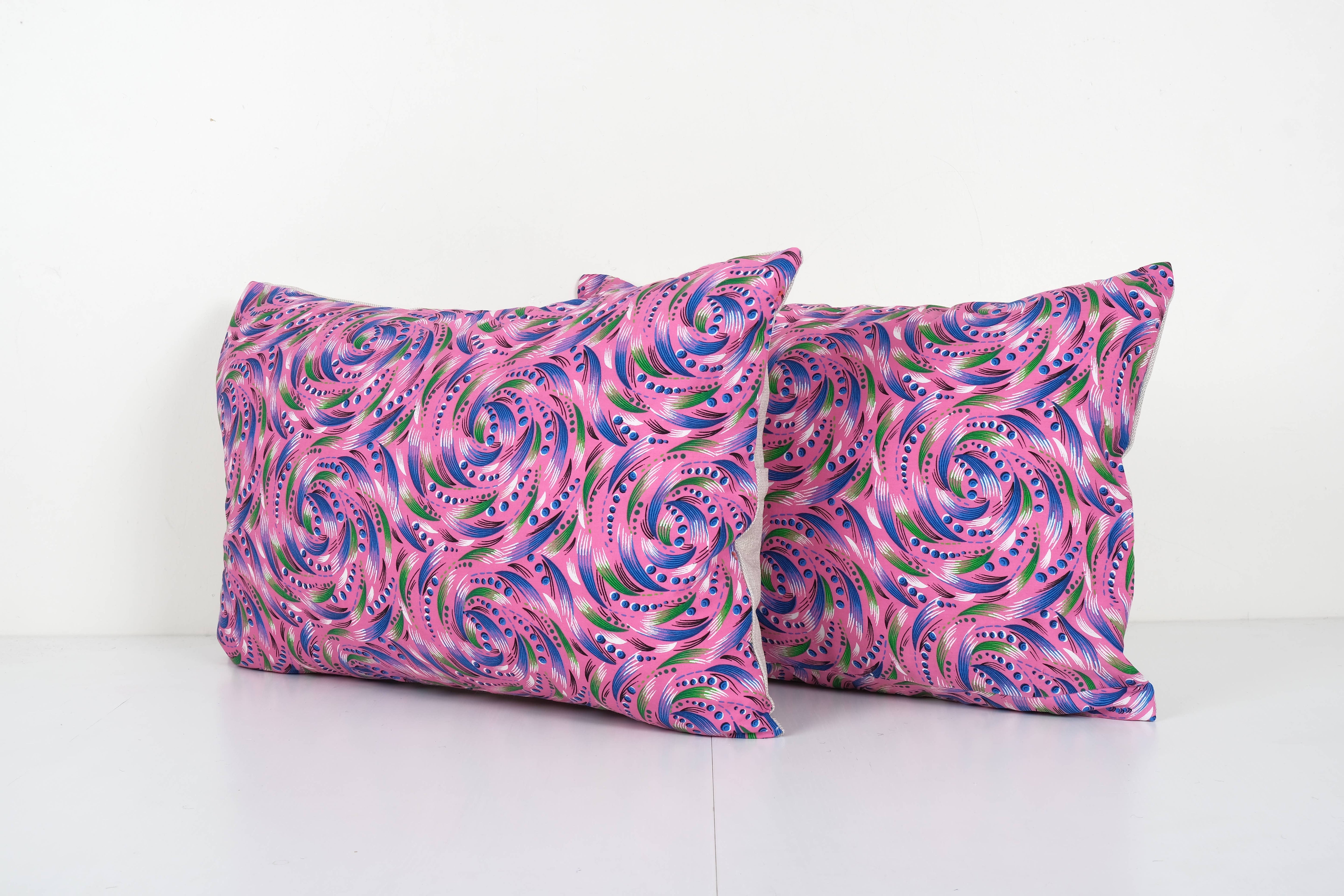 Uzbek Roller Printed Pillow Cover Set of 2 | 14'' x 23''
