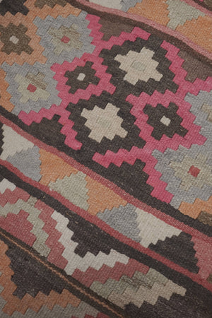 Vintage Turkish Kilim Runner 2'5'' x 20'4''