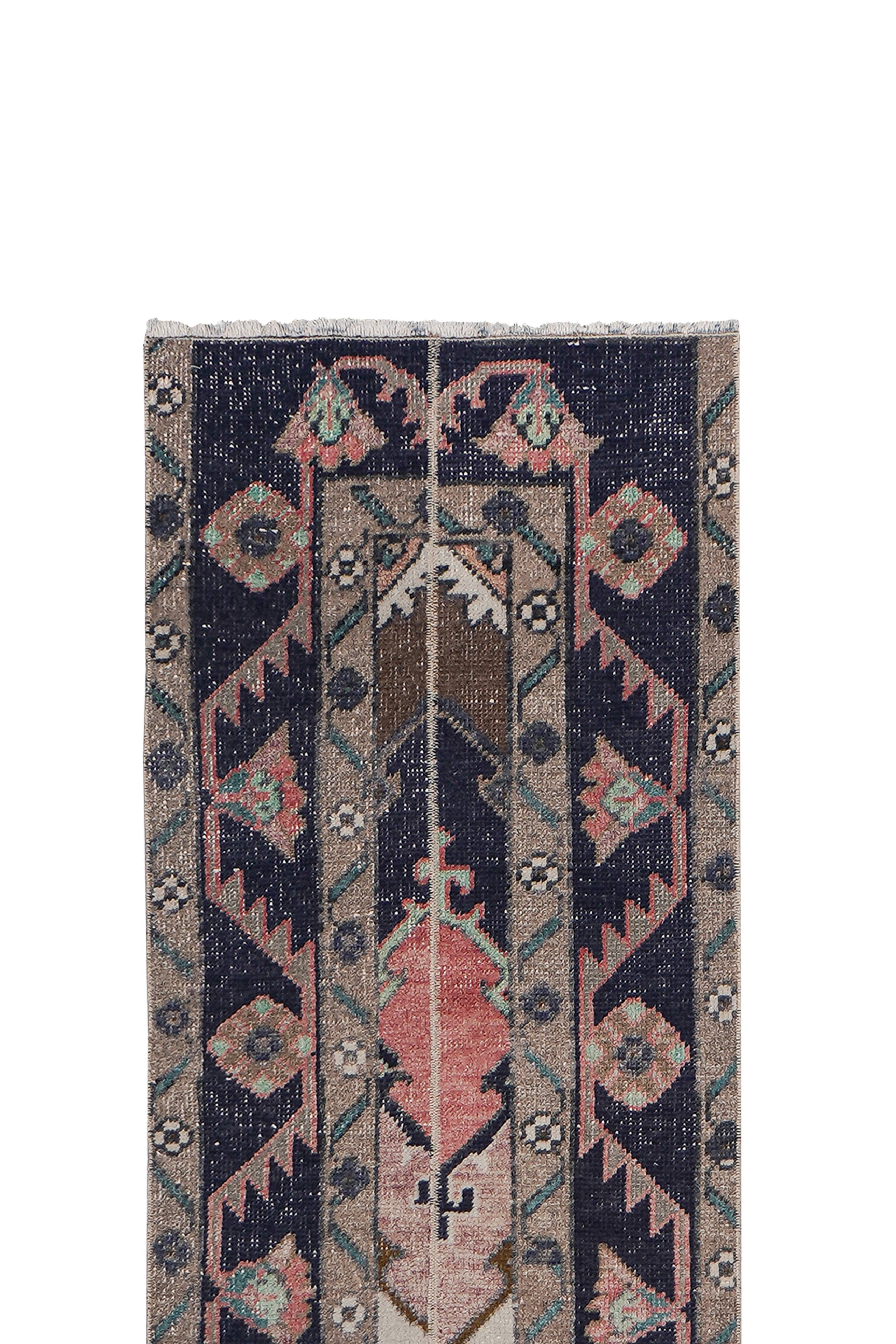 Vintage Turkish Runner Rug 1'8'' x 22'3''
