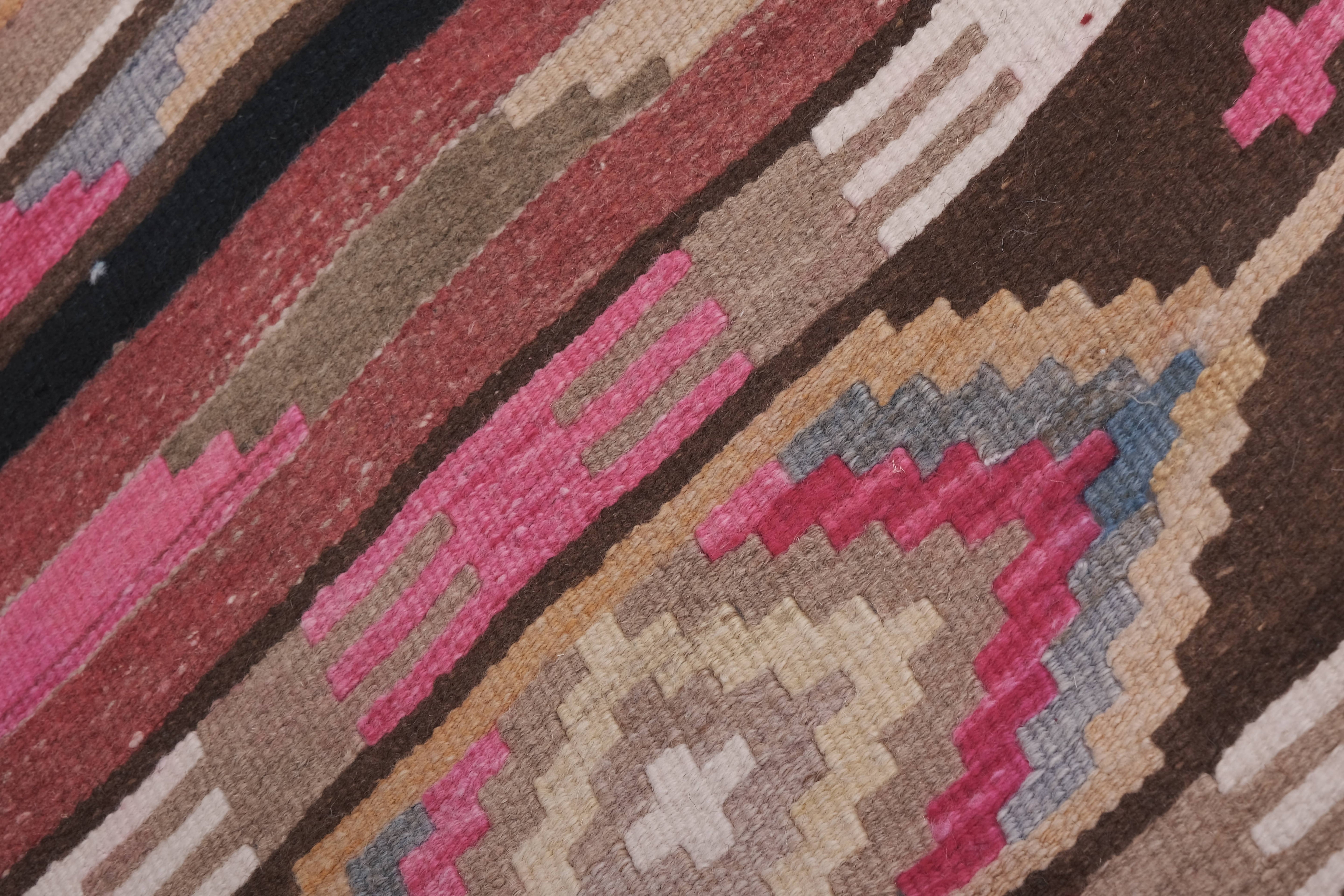 Vintage Turkish Kilim Runner 2'6'' x 20'6''
