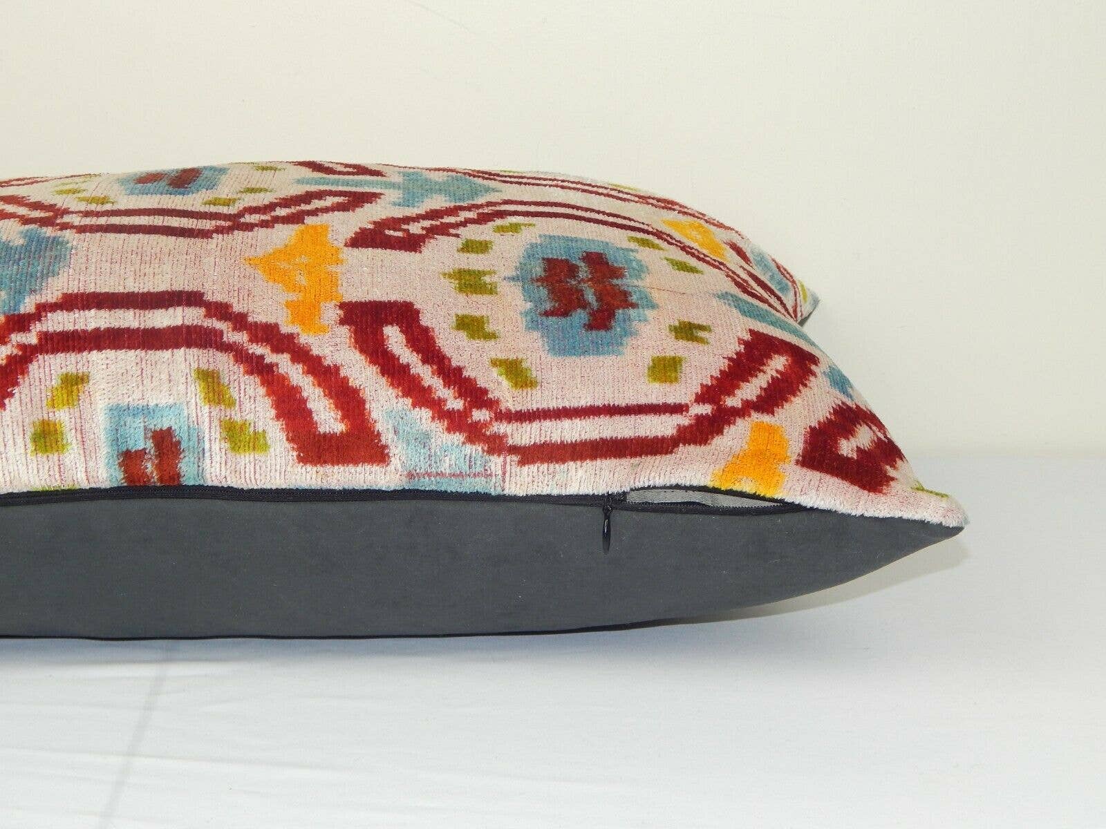 Silk Ikat Velvet Pillow Cover | 16'' x 24''